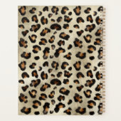 Leopard Print With Black Faux Foil And Name Planer (Rückseite)