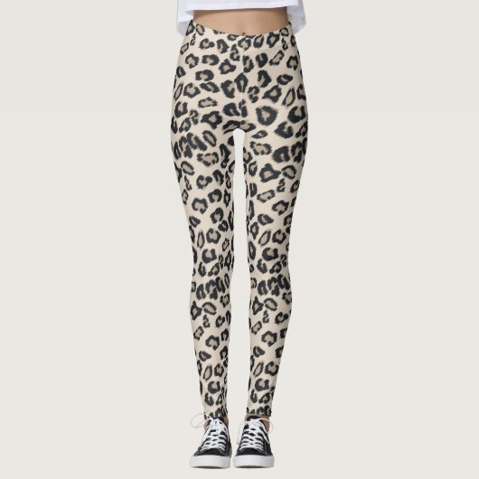 Leopard Print Women's Leggings (Vorderseite)