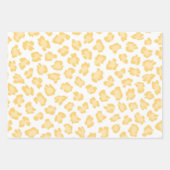 Leopard Print Yellow Orange Green Chic Spaß Geschenkpapier Set (Vorderseite)