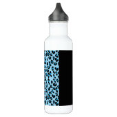 Leopard Print, Zebra Print, Animal Print, Blue Edelstahlflasche (Links)