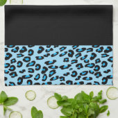 Leopard Print, Zebra Print, Animal Print, Blue Geschirrtuch (Gefaltet)