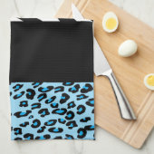 Leopard Print, Zebra Print, Animal Print, Blue Geschirrtuch (Viertel Falte)