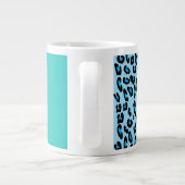 Leopard Print, Zebra Print, Animal Print, Blue Jumbo-Tasse (Rückseite)