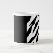 Leopard Print, Zebra Print, Animal Print, Blue Jumbo-Tasse (Vorderseite)