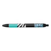 Leopard Print, Zebra Print, Animal Print, Blue Kugelschreiber (Vorderseite)