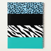 Leopard Print, Zebra Print, Animal Print, Blue Planer (Rückseite)