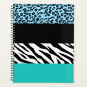 Leopard Print, Zebra Print, Animal Print, Blue Planer (Vorderseite)