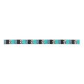 Leopard Print, Zebra Print, Animal Print, Blue Satinband (Vorderseite)