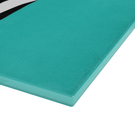 Leopard Print, Zebra Print, Animal Print, Blue Schneidebrett (Ecke)