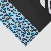 Leopard Print, Zebra Print, Animal Print, Blue Seidenpapier (Ausschnitt)