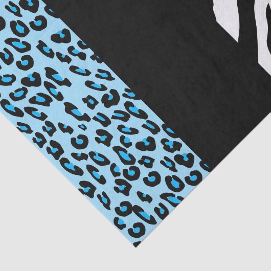 Leopard Print, Zebra Print, Animal Print, Blue Seidenpapier (Ausschnitt)