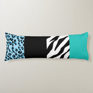 Leopard Print, Zebra Print, Animal Print, Blue Seitenschläferkissen