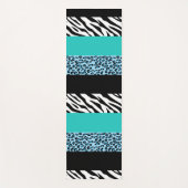 Leopard Print, Zebra Print, Animal Print, Blue Yogamatte (Vorderseite)