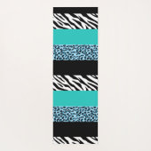 Leopard Print, Zebra Print, Animal Print, Blue Yogamatte (Rückseite)
