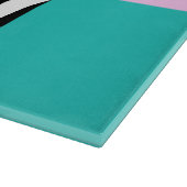 Leopard Print, Zebra Print, Blau, Ihr Name Schneidebrett (Ecke)