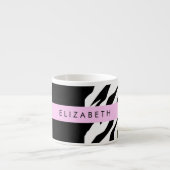 Leopard Print, Zebra Print, Green, Ihr Name Espressotasse (Vorderseite)