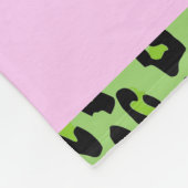 Leopard Print, Zebra Print, Green, Ihr Name Fleecedecke (Ecke)