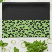 Leopard Print, Zebra Print, Green, Ihr Name Handtuch (Gefaltet)