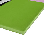 Leopard Print, Zebra Print, Green, Ihr Name Schneidebrett (Ecke)