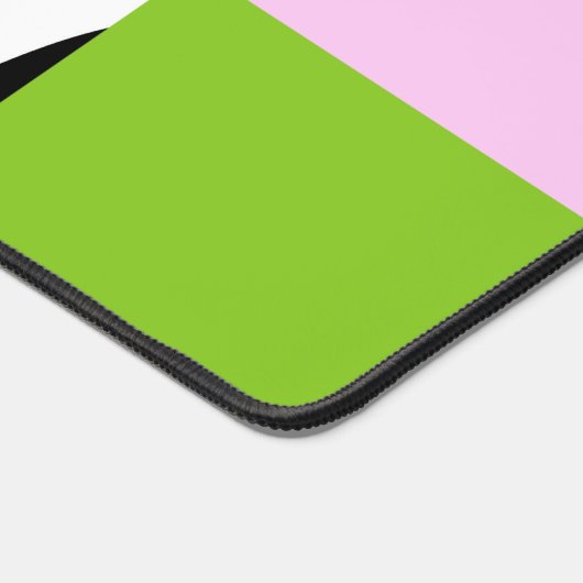 Leopard Print, Zebra Print, Green, Ihr Name Schreibtischunterlage (Ecke)