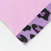 Leopard Print, Zebra Print, Lila, Ihr Name Fleecedecke (Ecke)