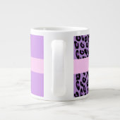 Leopard Print, Zebra Print, Lila, Ihr Name Jumbo-Tasse (Rückseite)