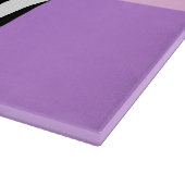 Leopard Print, Zebra Print, Lila, Ihr Name Schneidebrett (Ecke)