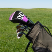 Leopard Print, Zebra Print, Rosa, Ihr Name Golf Headcover (In SItu)