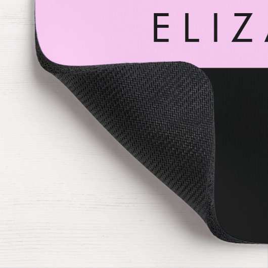 Leopard Print, Zebra Print, Rosa, Ihr Name Mousepad (Ecke)