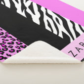 Leopard Print, Zebra Print, Rosa, Ihr Name Sherpadecke (3/4)