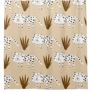 Leopard Print: Zeitloses Muster. Duschvorhang