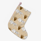 Leopard Print: Zeitloses Muster. Kleiner Weihnachtsstrumpf (Vorderansicht (hängend))