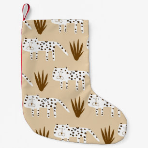 Leopard Print: Zeitloses Muster. Kleiner Weihnachtsstrumpf