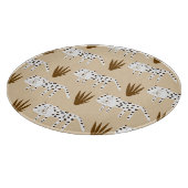 Leopard Print: Zeitloses Muster. Schneidebrett (Ecke)