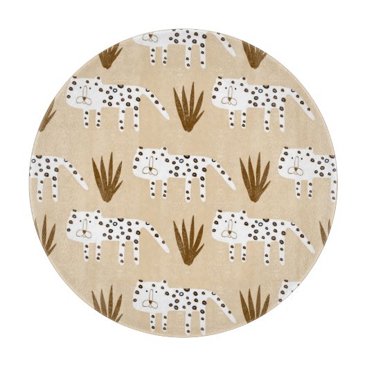 Leopard Print: Zeitloses Muster. Schneidebrett (Vorderseite)
