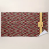 Leopard Print Zickzack Beach Handtuch (Vorderseite)