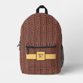 Leopard Print Zickzack Bedruckter Rucksack (Vorderseite)