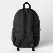 Leopard Print Zickzack Bedruckter Rucksack (Rückseite)