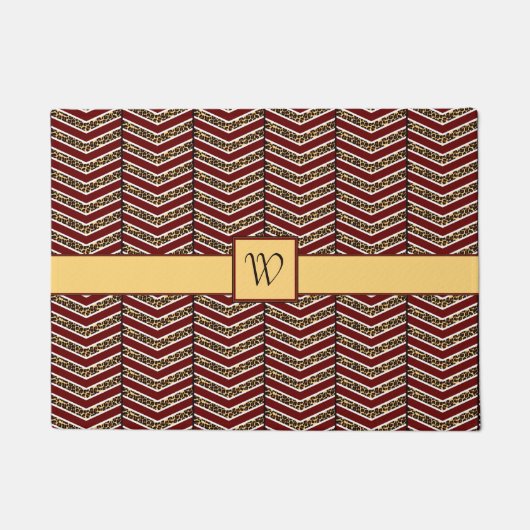 Leopard Print Zickzack Doormat Fußmatte (Vorderseite)