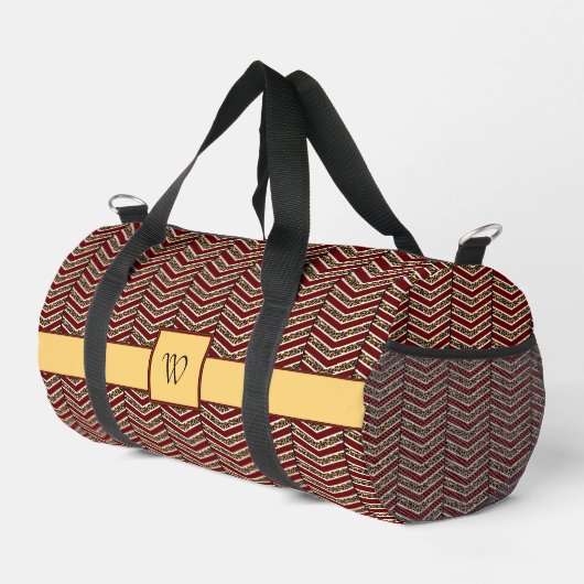 Leopard Print Zickzack Duffle Bag (Rechte Ecke)