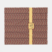Leopard Print Zickzack Fleece Blanket (Vorderseite (Horizontal))