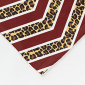Leopard Print Zickzack Fleece Blanket (Ecke)