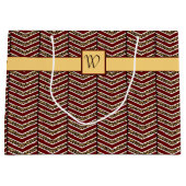 Leopard Print Zickzack Gift Bag Große Geschenktüte (Vorderseite)