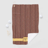 Leopard Print Zickzack Golf Handtuch (Insitu)