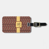 Leopard Print Zickzack Luggage Tag Gepäckanhänger (Vorderseite horizontal)