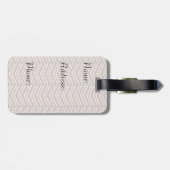 Leopard Print Zickzack Luggage Tag Gepäckanhänger (Rückseite horizontal)