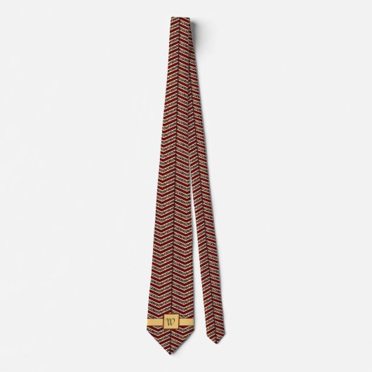 Leopard Print Zickzack Men's Neck Tie Krawatte (Vorderseite)
