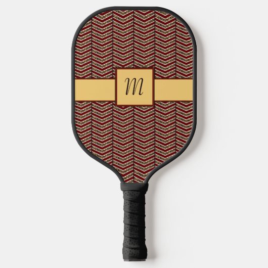 Leopard Print Zickzack Pickleball Schläger (Vorderseite)