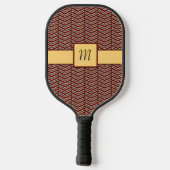 Leopard Print Zickzack Pickleball Schläger (Rückseite)