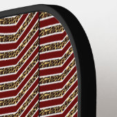 Leopard Print Zickzack Pickleball Schläger (Linke Seite)